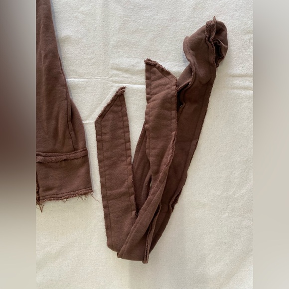 YAG Couture Brown Belted Double Breasted Jacket Y2K Pirate Juniors Large - Picture 9 of 12